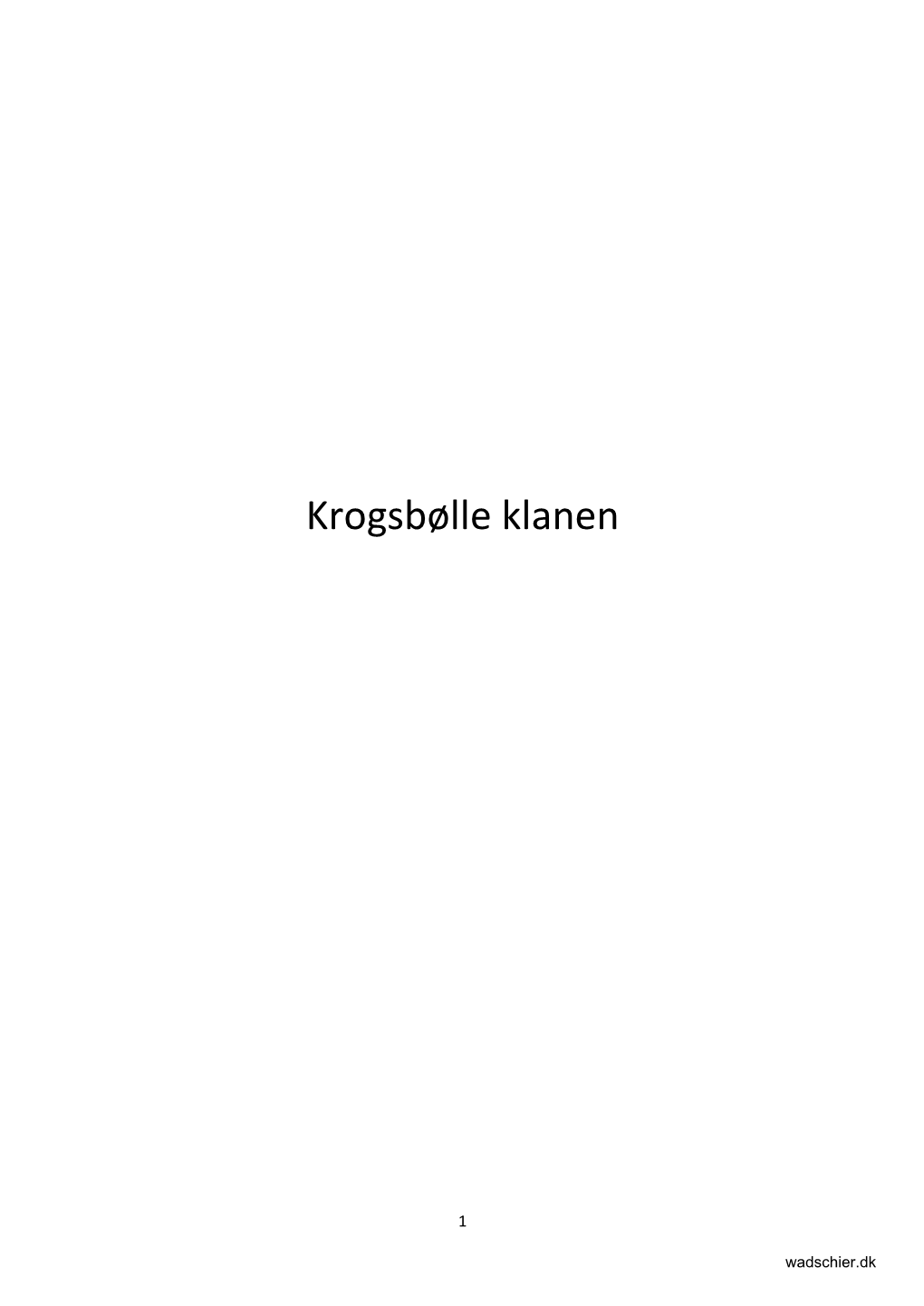 Krogsbølle Klanen