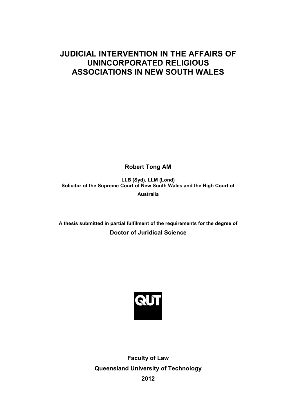 Robert Tong Thesis