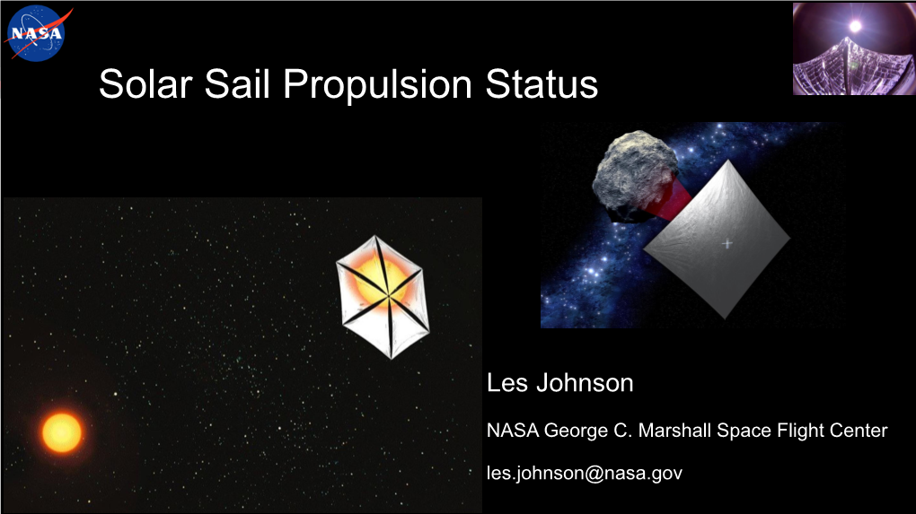 Solar Sail Propulsion Status