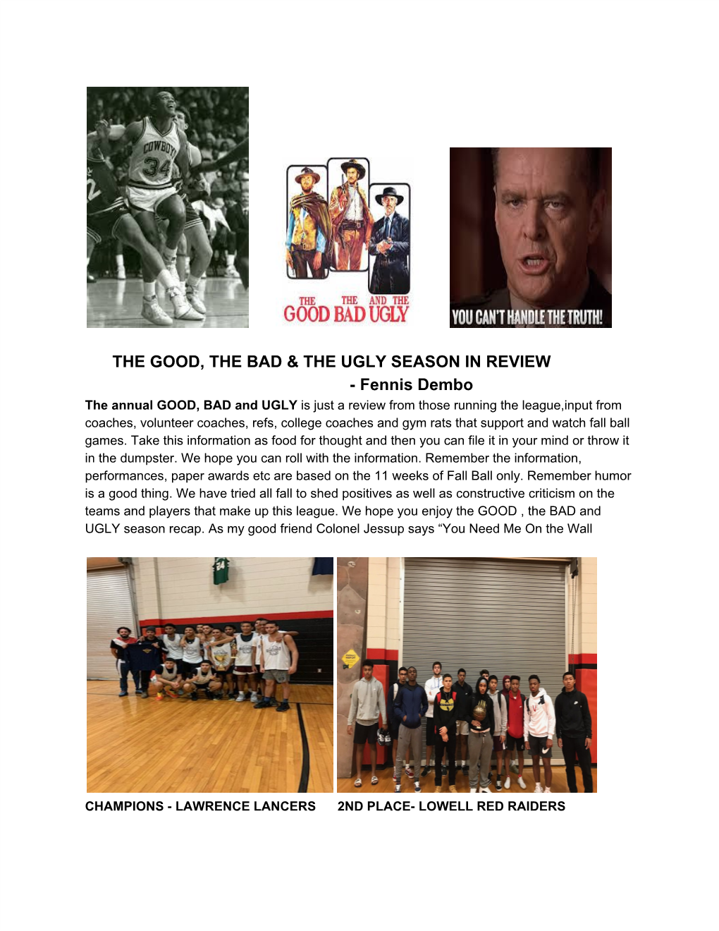 Season in Review 2019