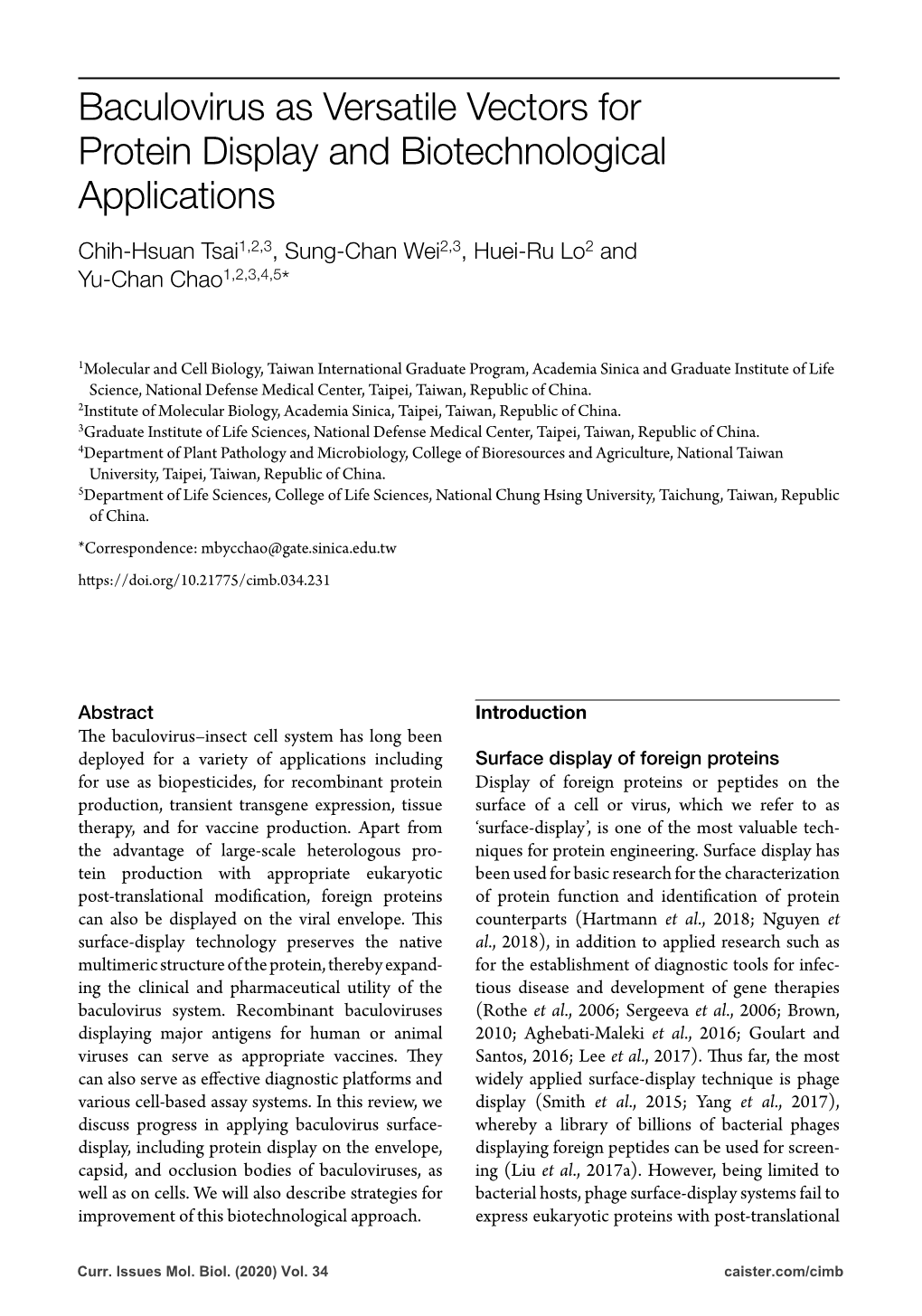 Baculovirus As Versatile Vectors for Protein Display and Biotechnological Applications