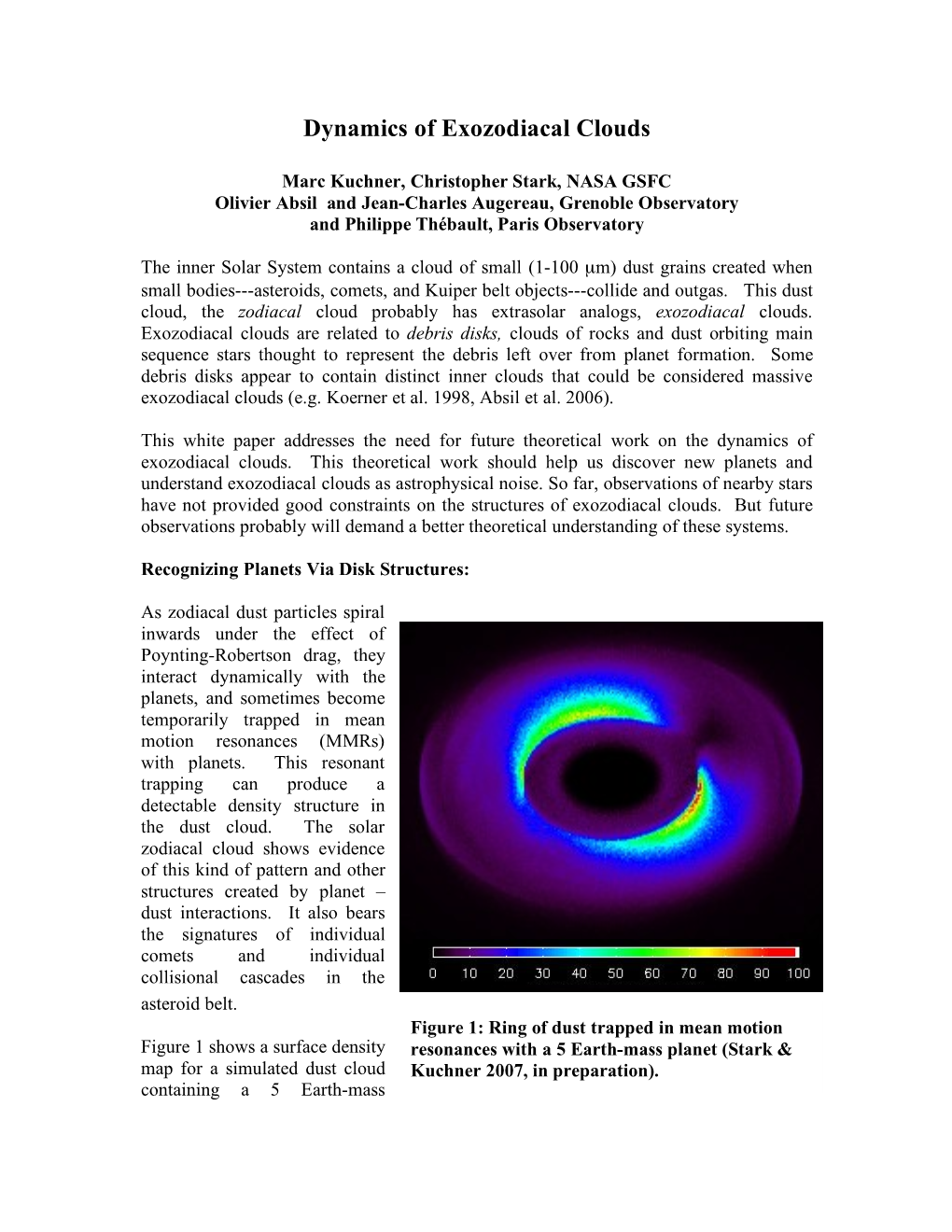 Dynamics of Exozodiacal Clouds