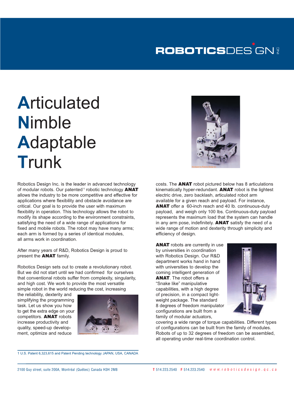 Articulated Nimble Adaptable Trunk