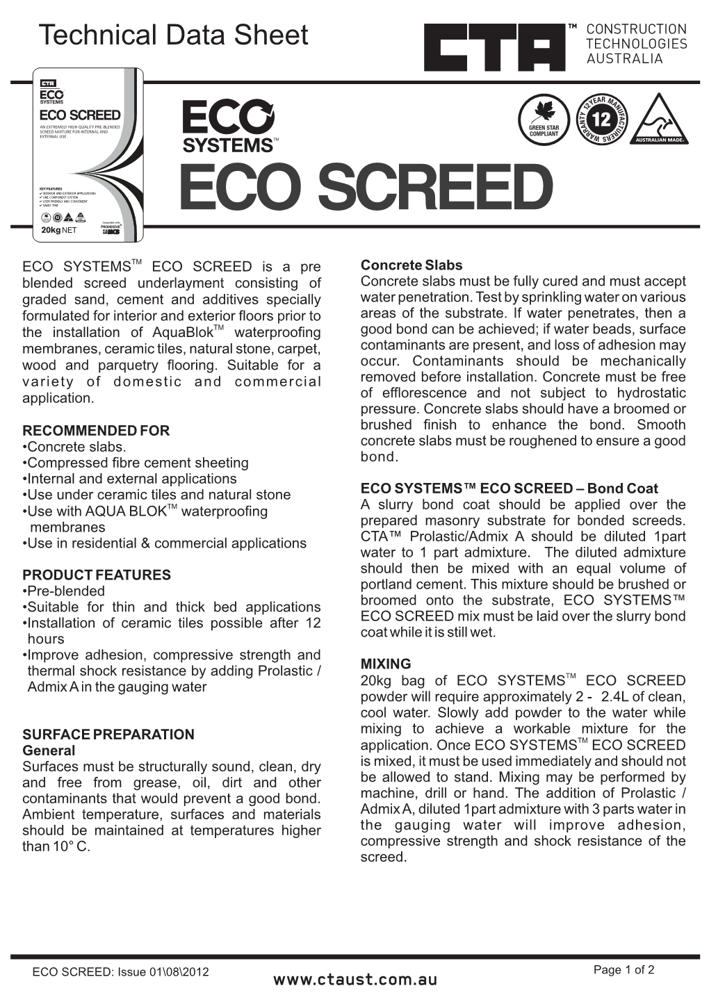 Eco-Screed-Tds