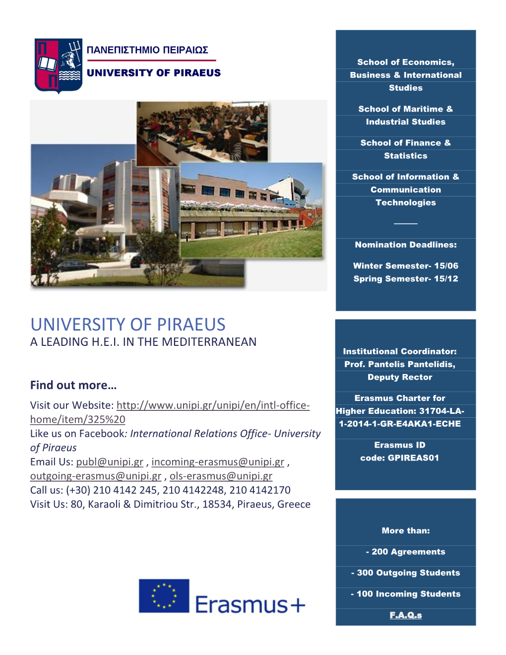 University of Piraeus a Leading H.E.I