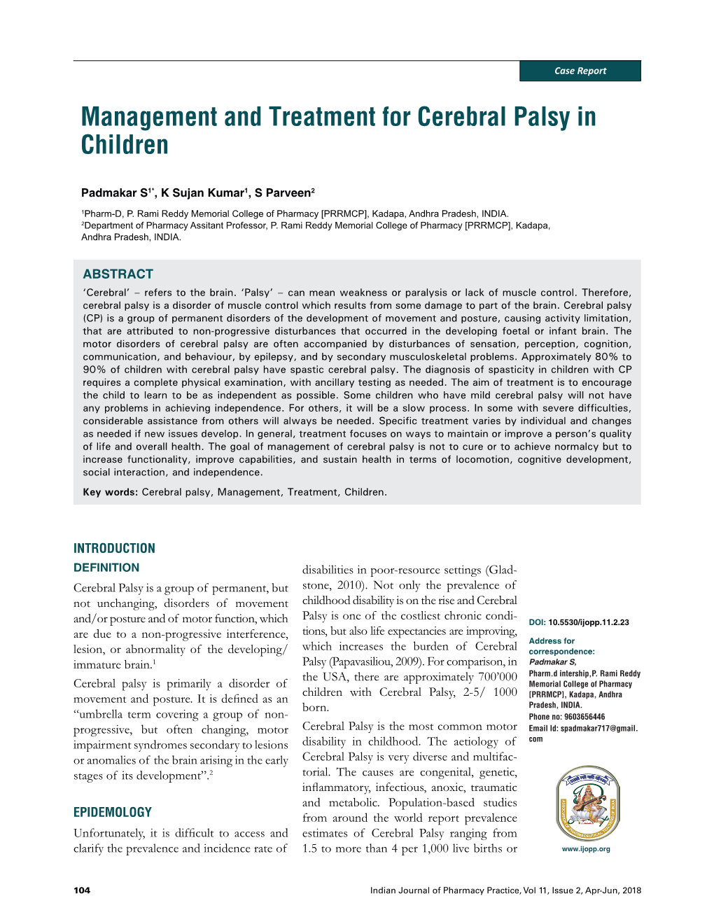 Management and Treatment for Cerebral Palsy in Children