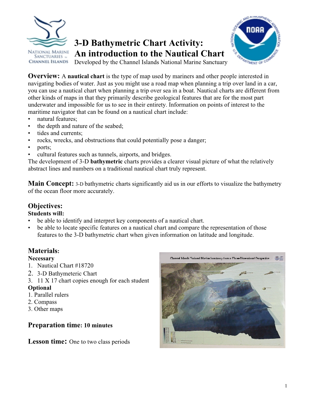 An Introduction to the Nautical Chart Developed by the Channel Islands National Marine Sanctuary