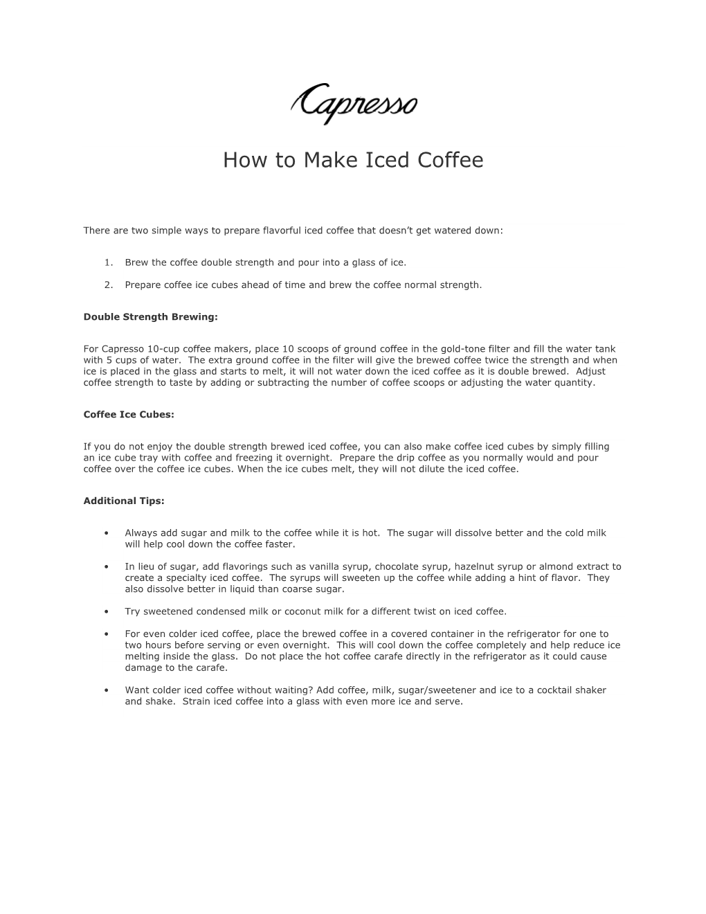 How to Make Iced Coffee