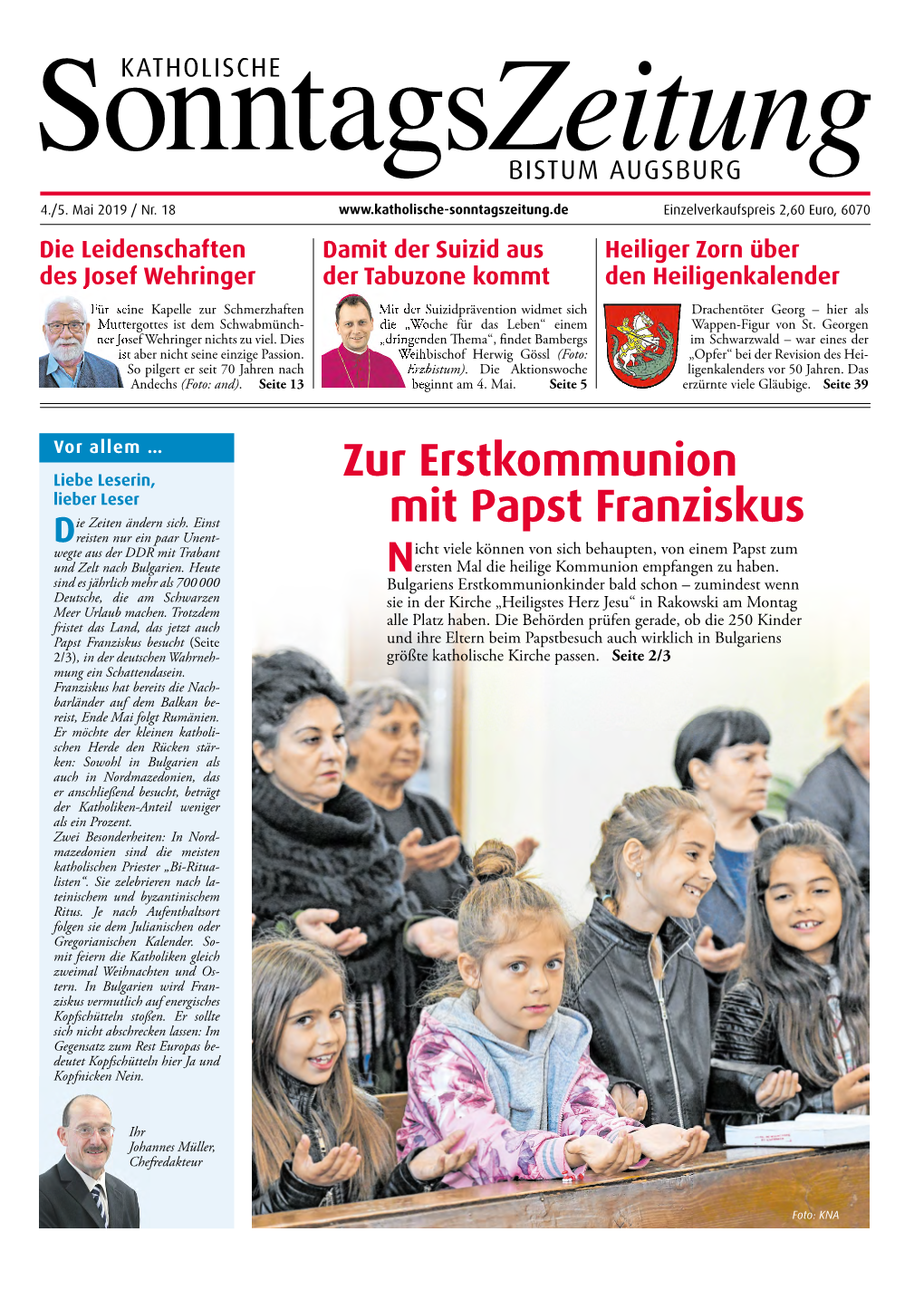 Zur Erstkommunion Mit Papst Franziskus