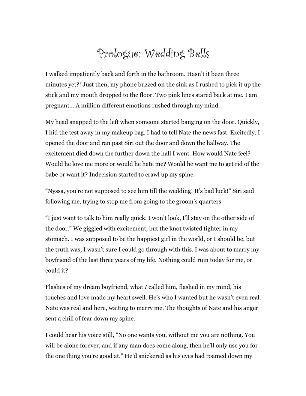 Prologue: Wedding Bells