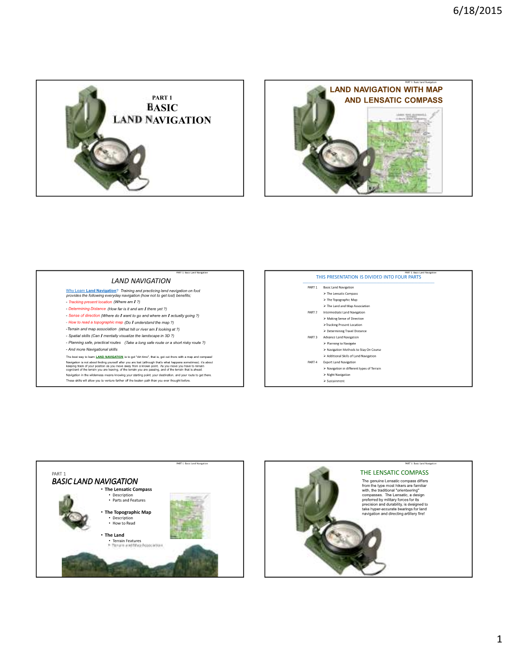 Basic Land Navigation LAND NAVIGATION with MAP PART 1 and LENSATIC COMPASS BASIC LAND NAVIGATION