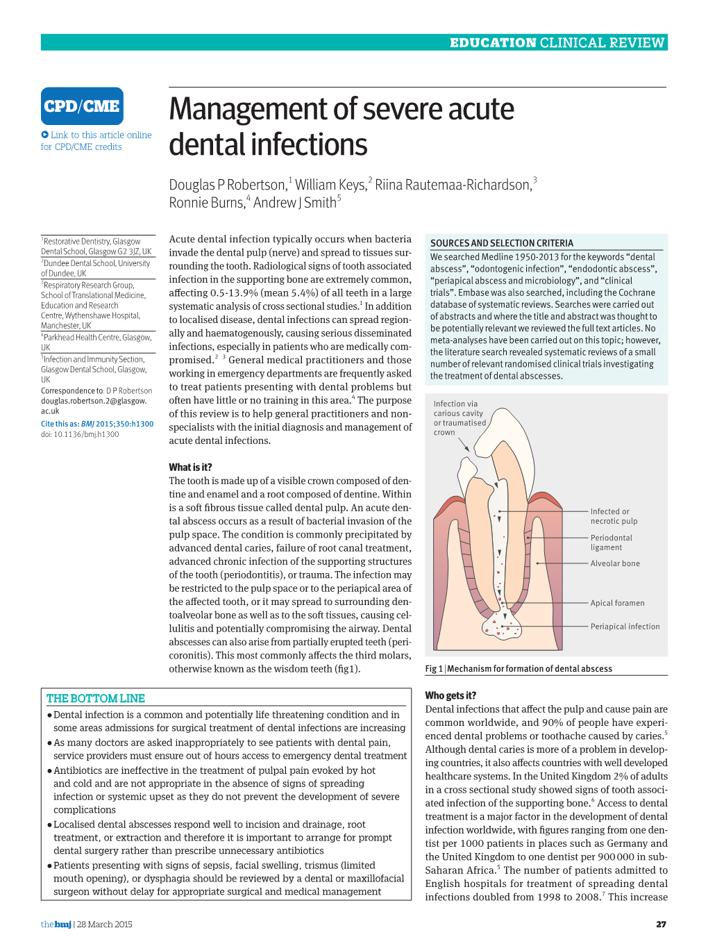 Management of Severe Acute Dental Infections
