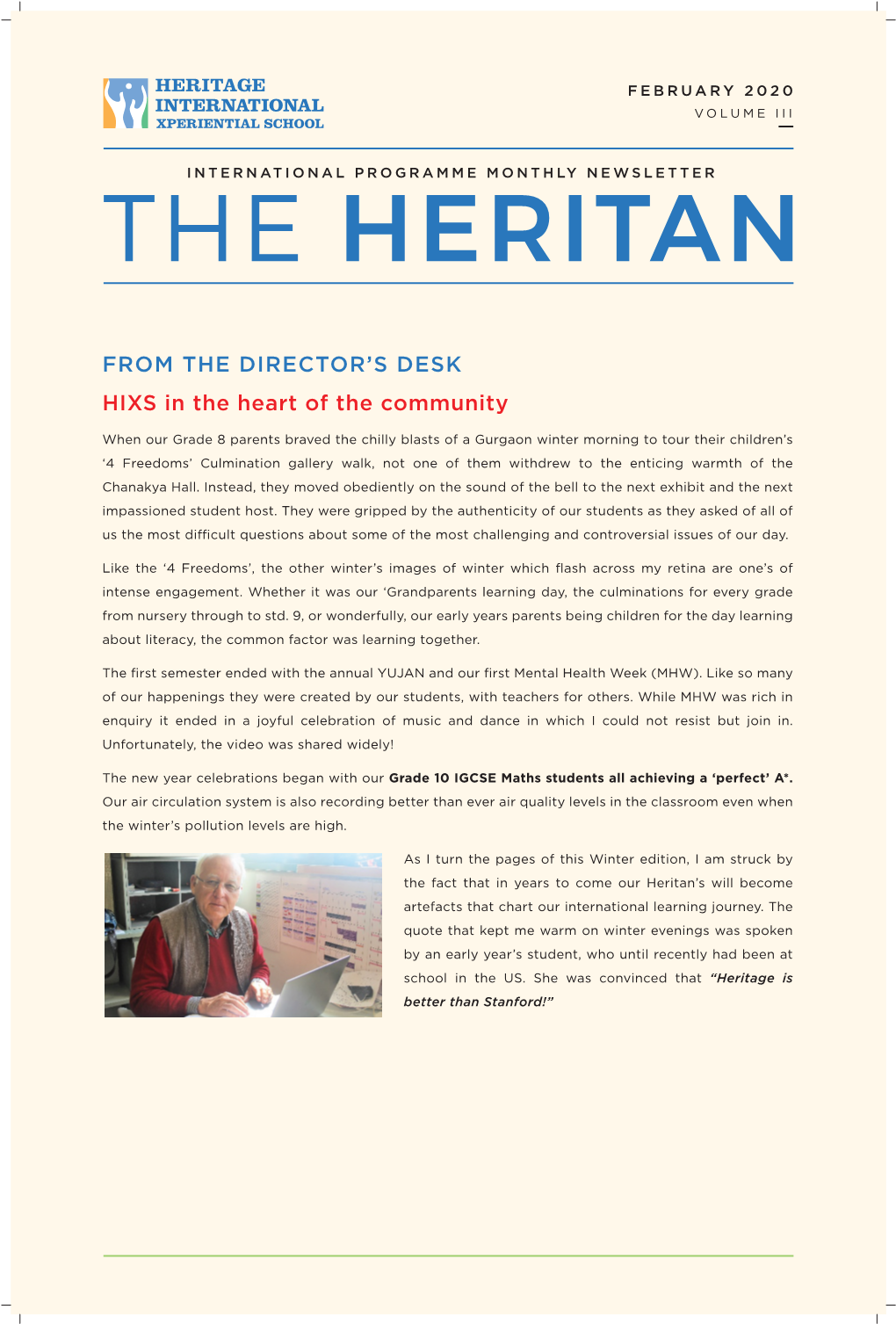 The Heritan Winter Edition (Newsletter)