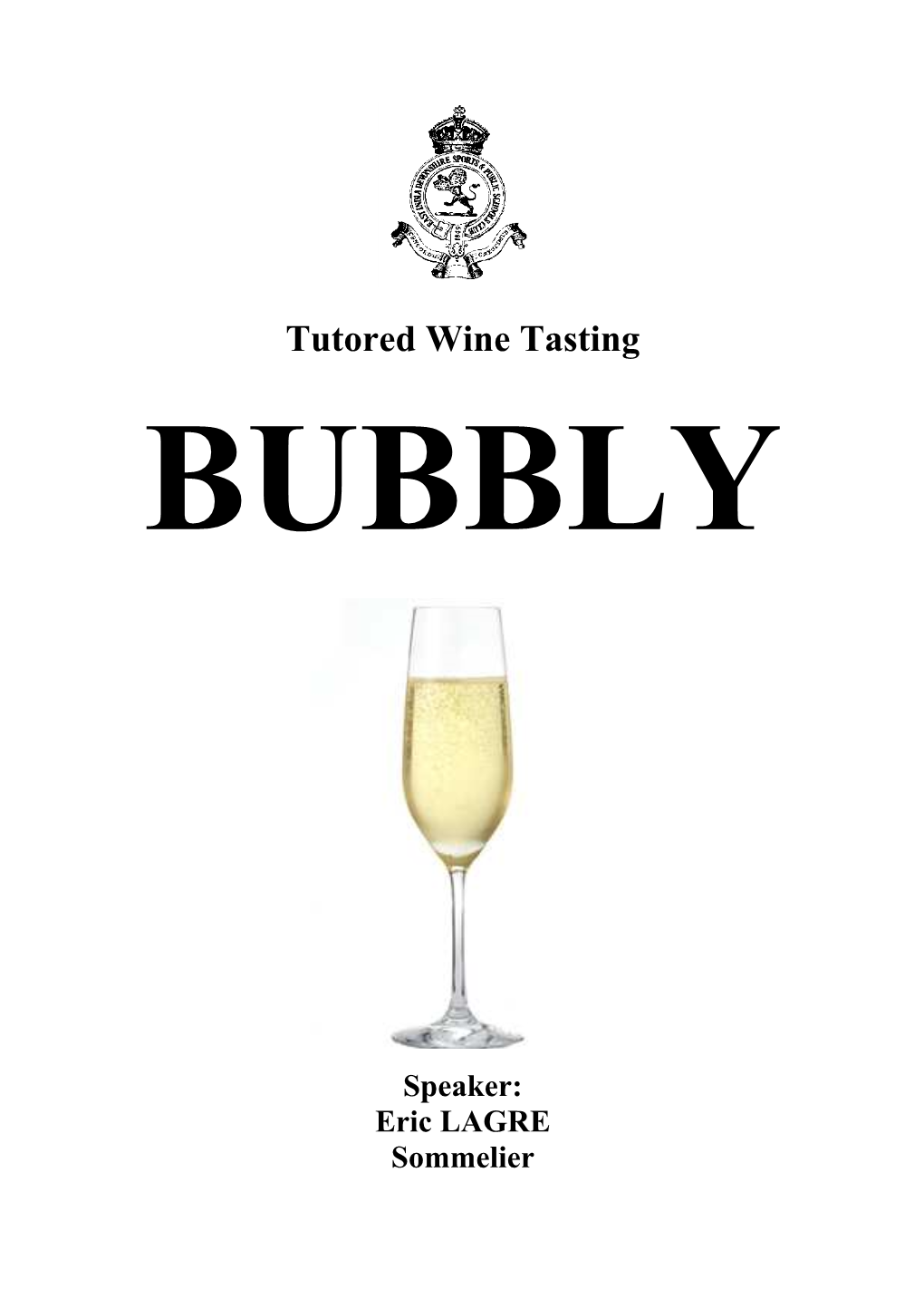 Tutored Wine Tasting