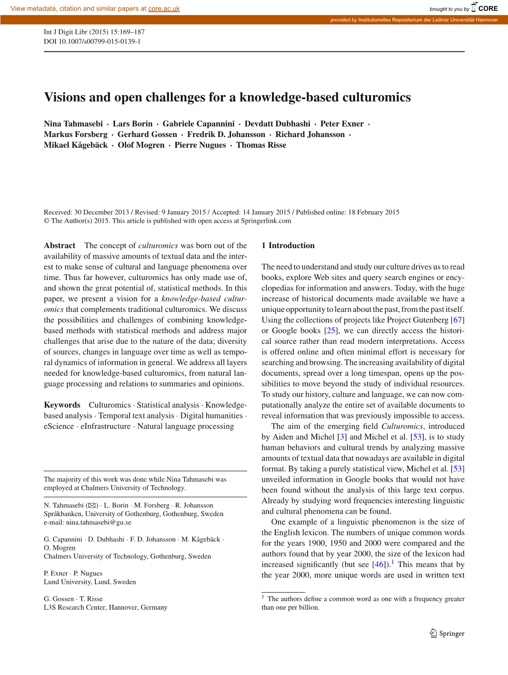 Visions and Open Challenges for a Knowledge-Based Culturomics