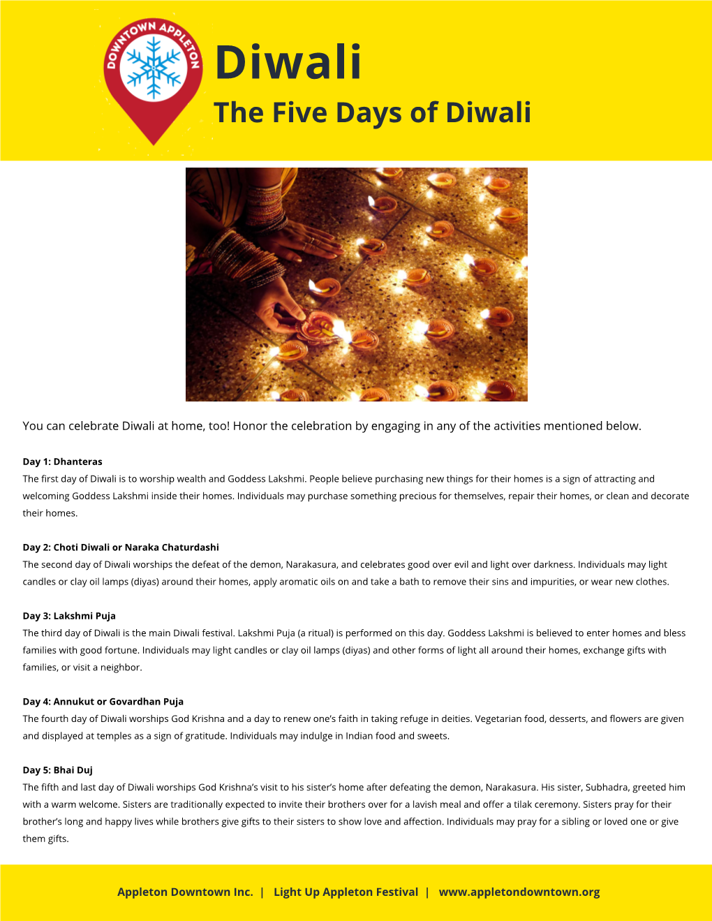 Diwali the Five Days of Diwali