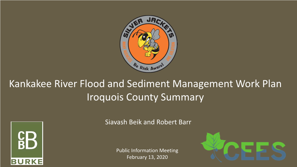 Kankakee River Flood and Sediment Management Work Plan Iroquois County Summary