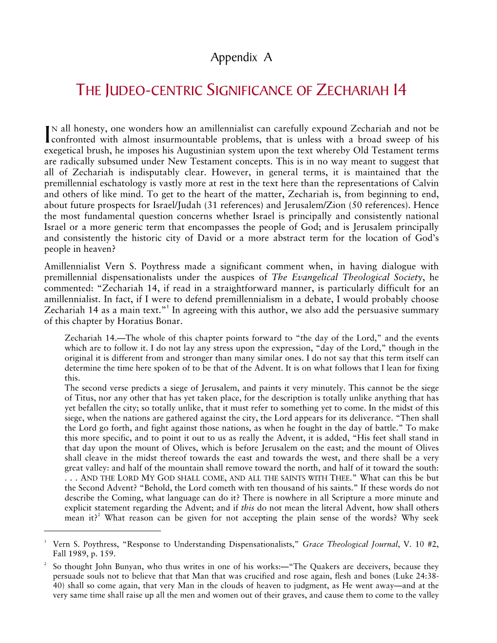 The Judeo-Centric Significance of Zechariah 14