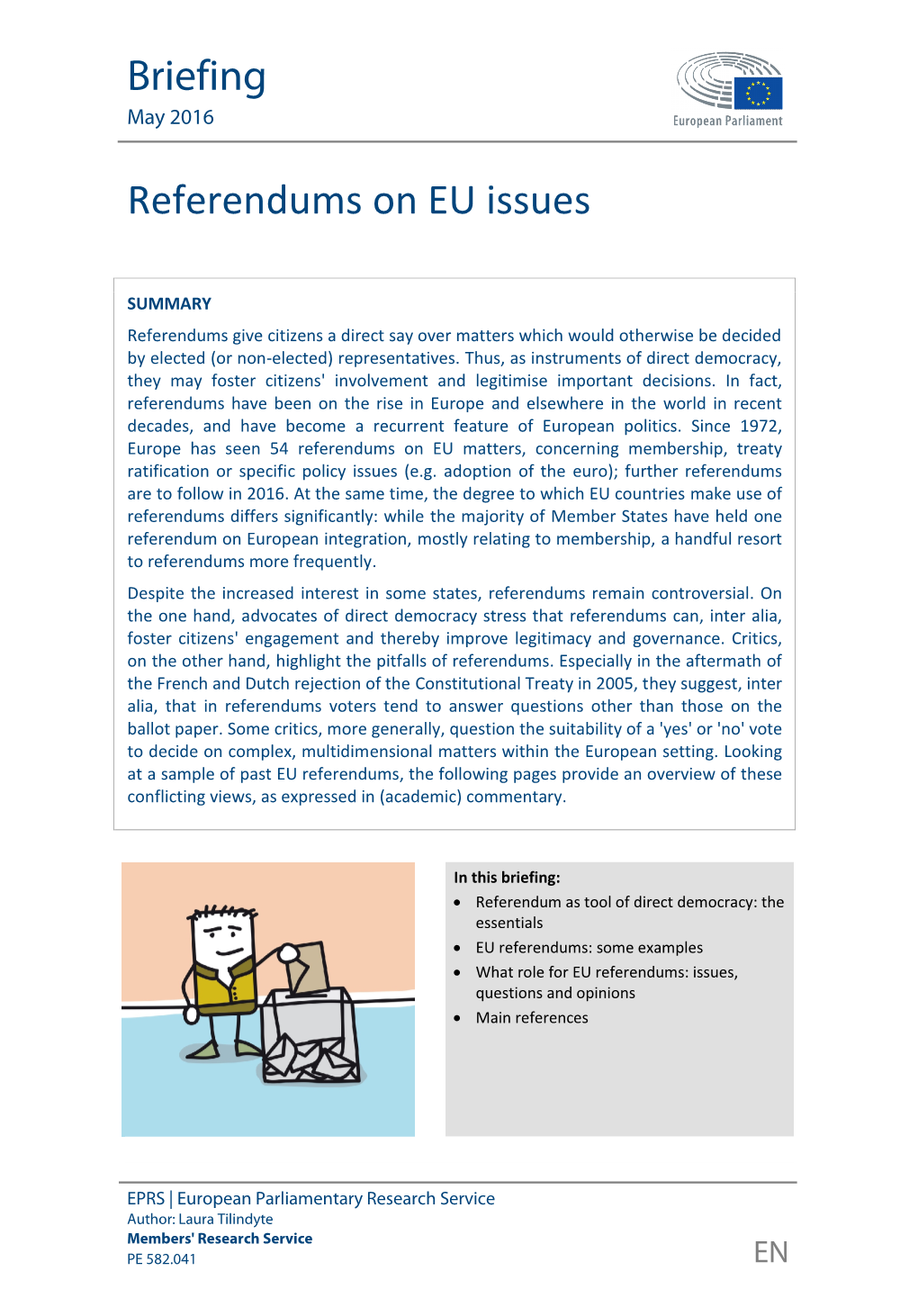 Referendums on EU Issues