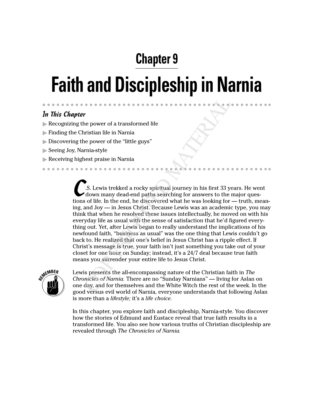 Faith and Discipleship in Narnia