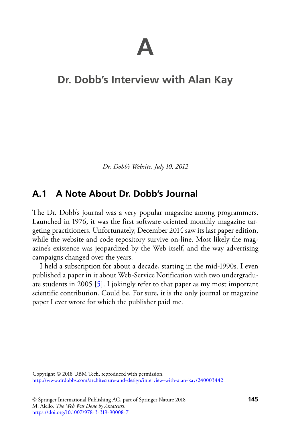 Dr. Dobb's Interview with Alan