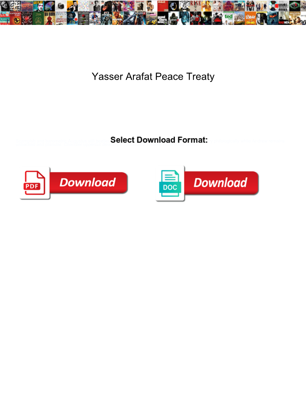 Yasser Arafat Peace Treaty