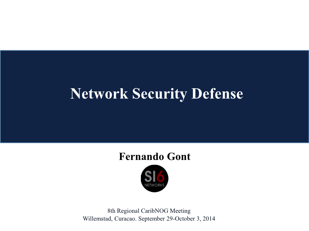 Network Security Defense