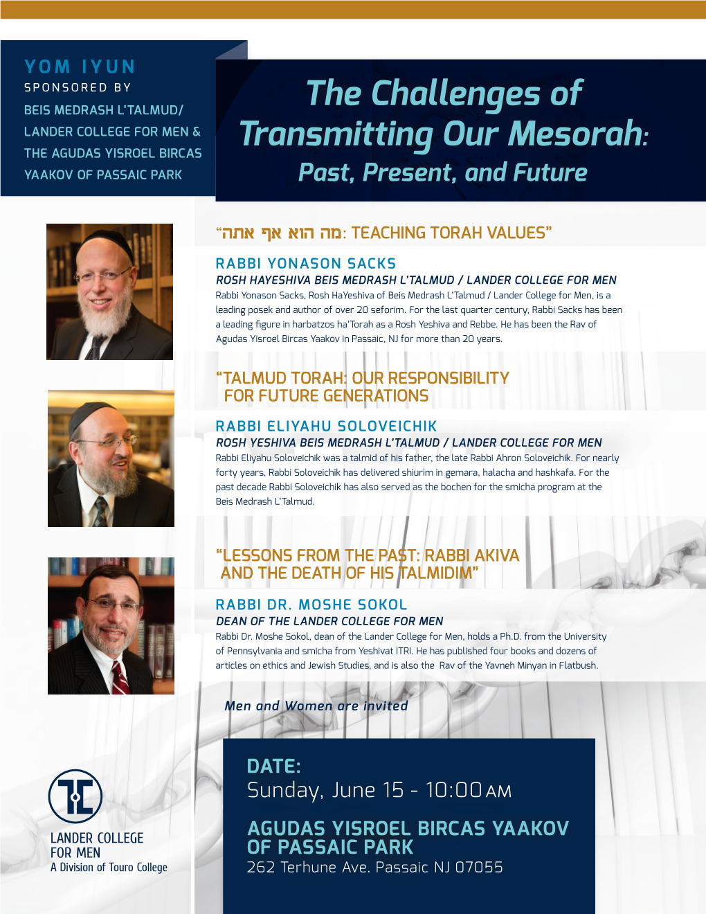 The Challenges of Transmitting Our Mesorah