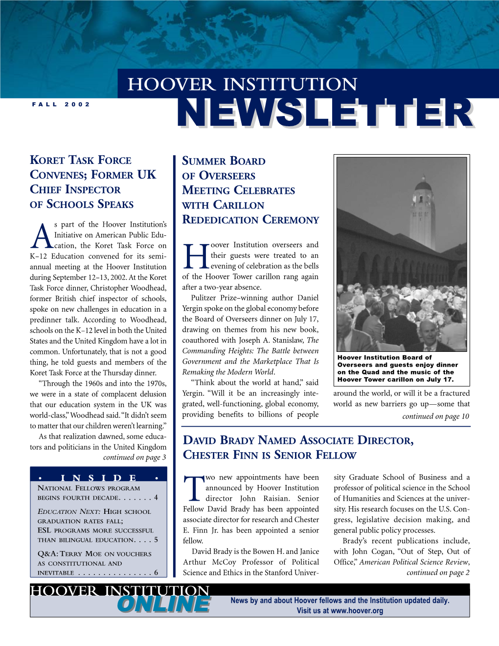 Hoover Institution Newsletter