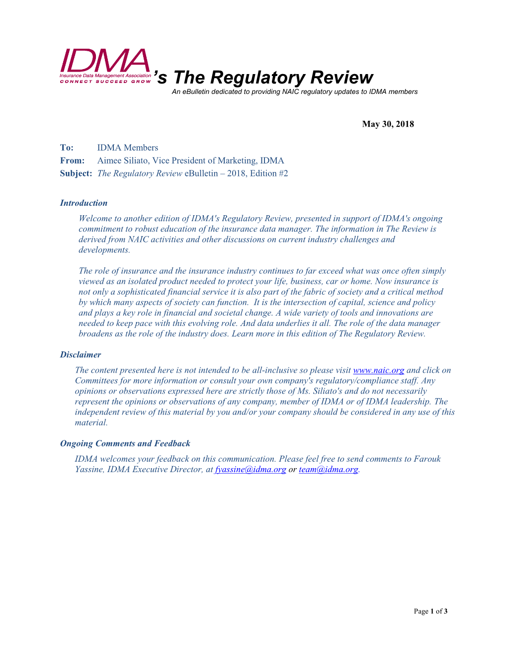 'S the Regulatory Review