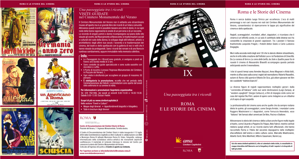 Roma E Le Storie Del Cinema