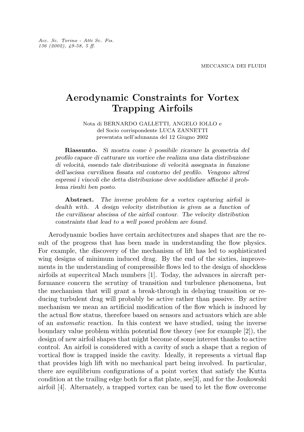 Aerodynamic Constraints for Vortex Trapping Airfoils