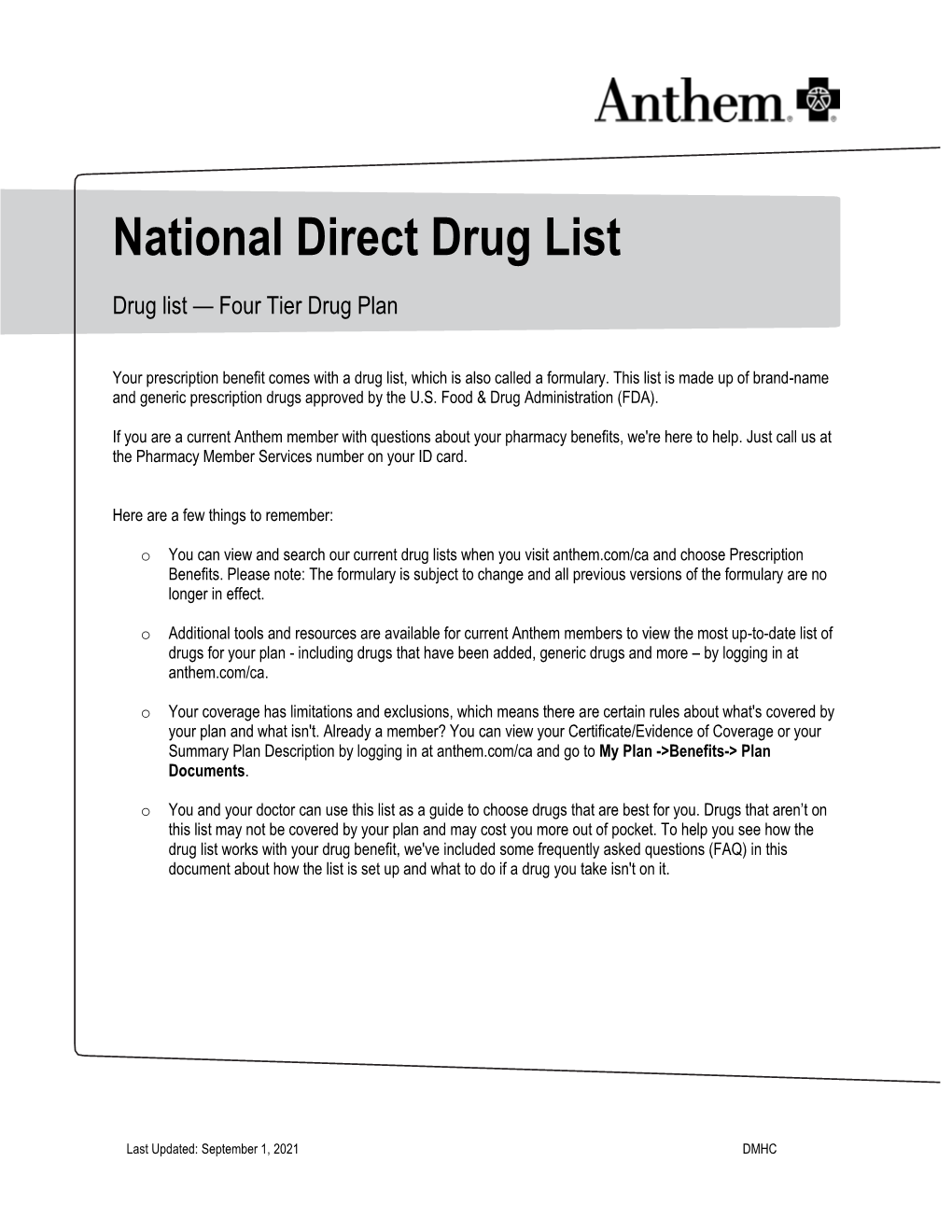 National Drug List