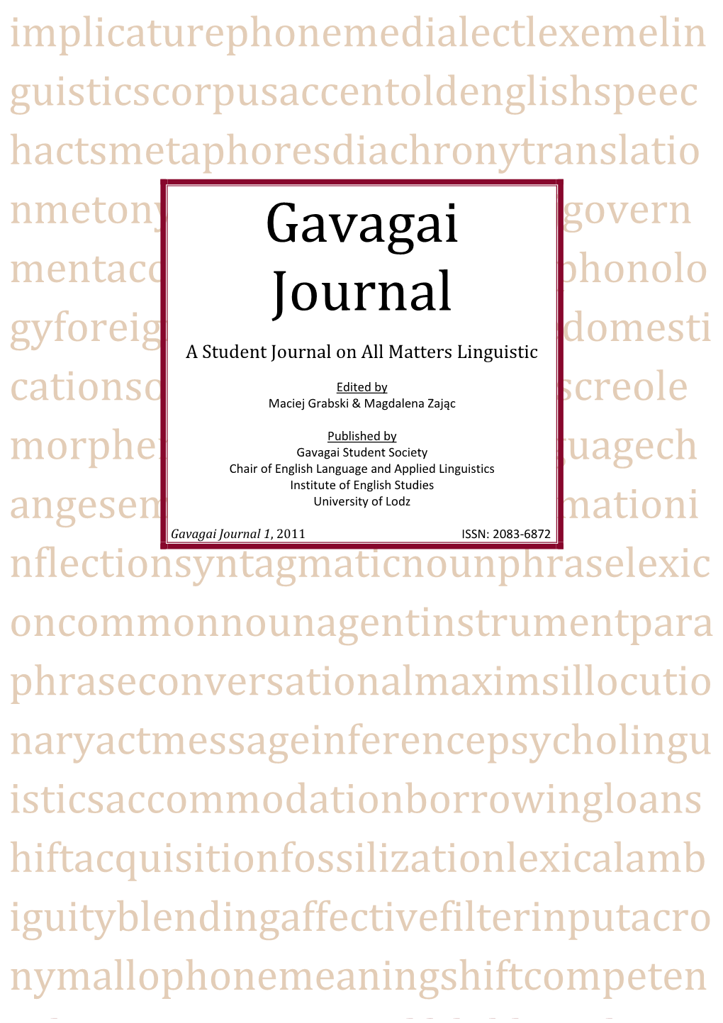 Gavagai Journal