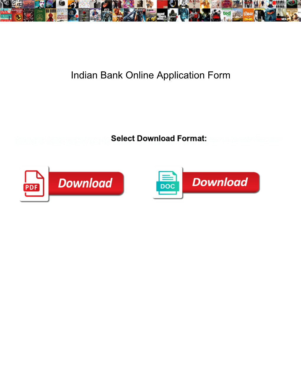 Indian Bank Online Application Form