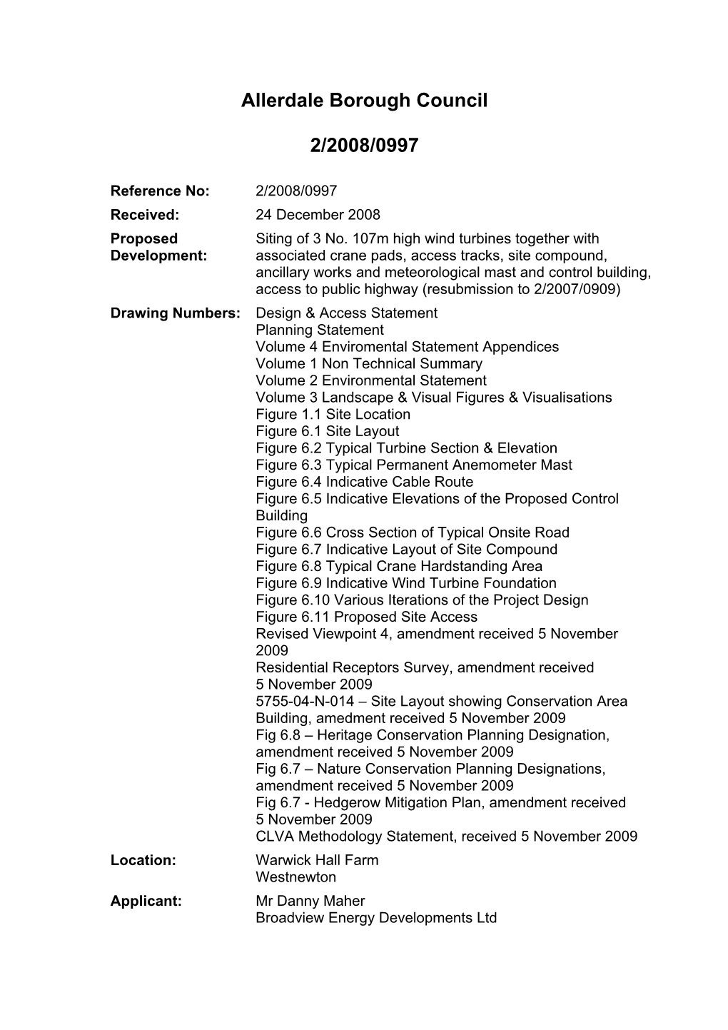 Allerdale Borough Council 2/2008/0997