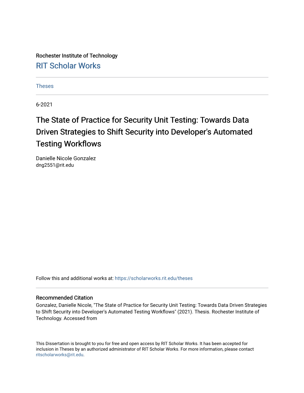 The State of Practice for Security Unit Testing: Towards Data Driven Strategies to Shift Security Into Developer's Automated Testing Workflows