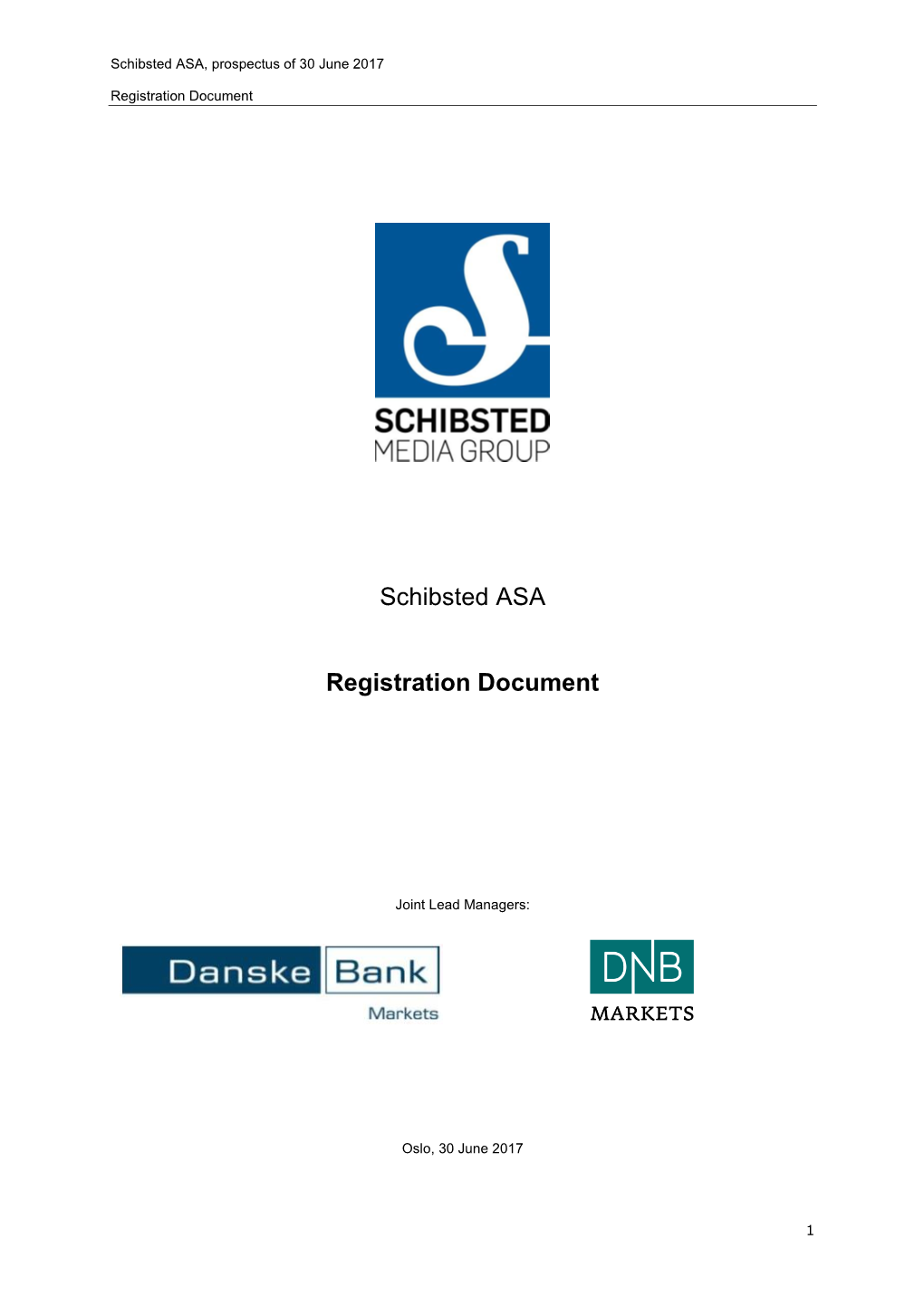 Schibsted ASA Registration Document