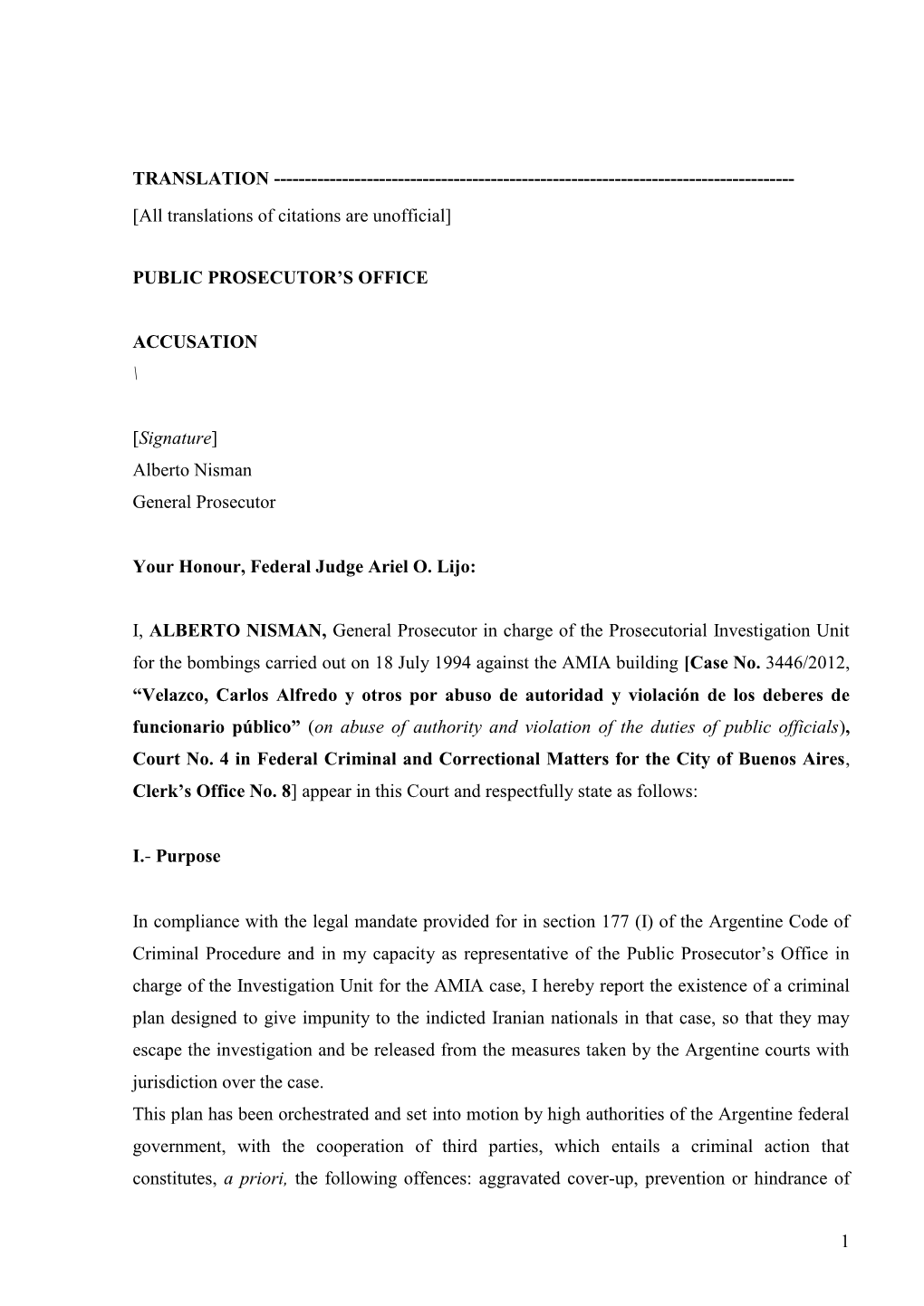 Complaint Prosecutor Nisman.Pdf