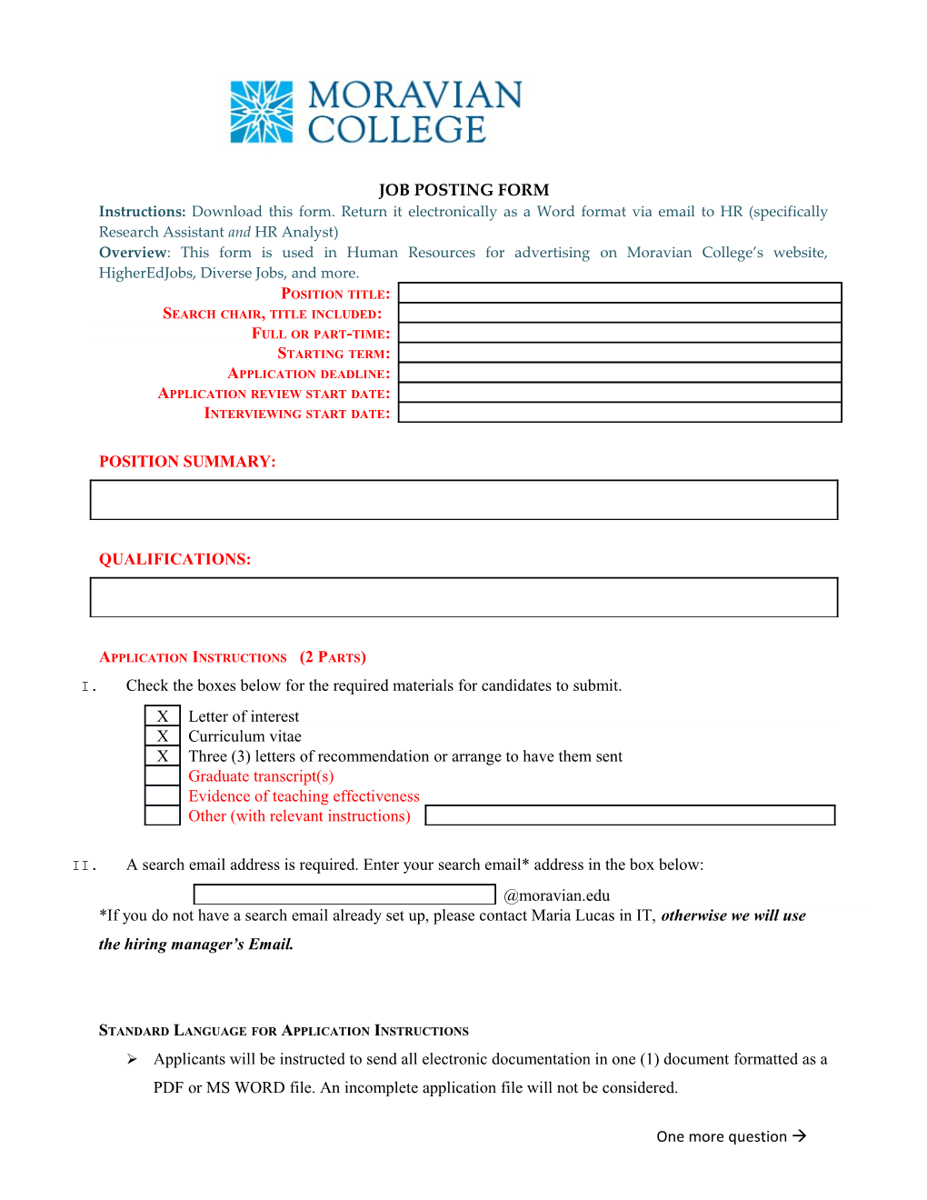 Job Posting Form