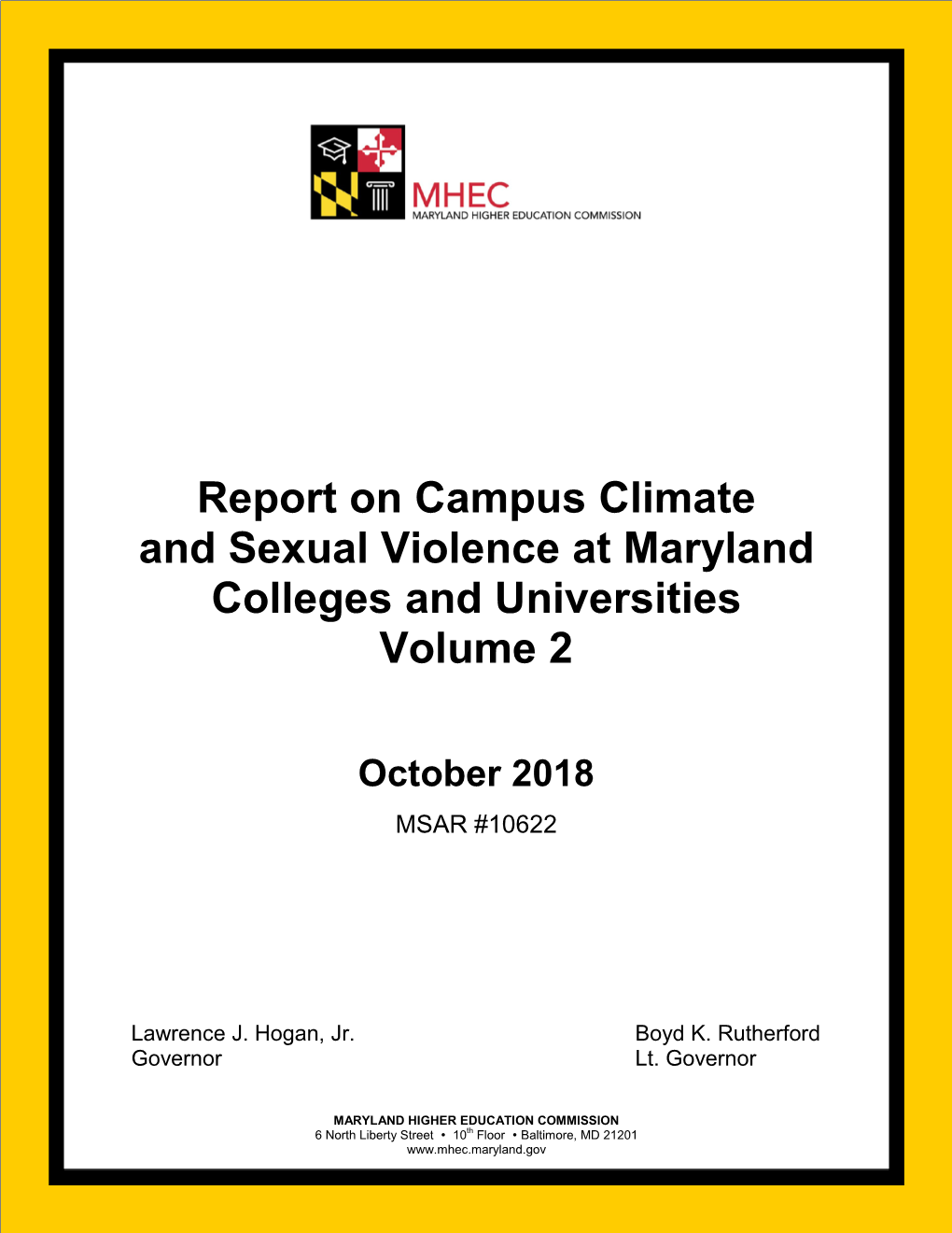 2018 MHEC Campus Climate Survey Report Volume 2