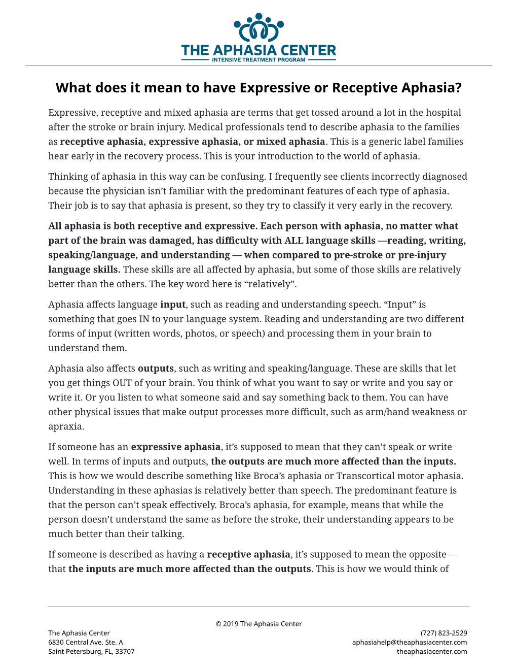 What Does It Mean to Have Expressive Or Receptive Aphasia?