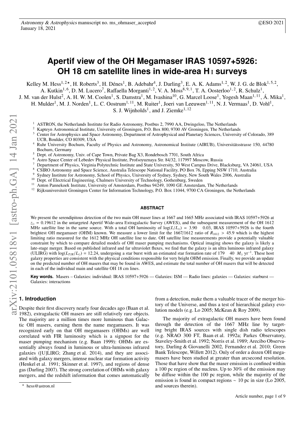 Apertif View of the OH Megamaser IRAS 10597+ 5926: OH 18 Cm