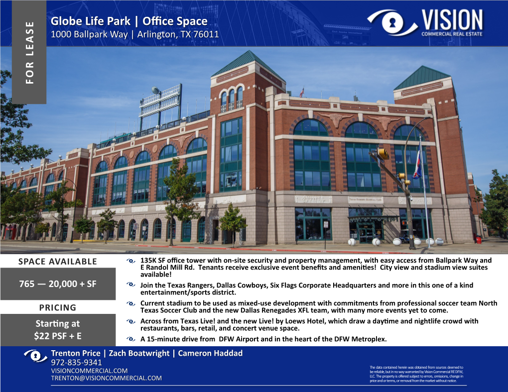 Globe Life Park | Office Space