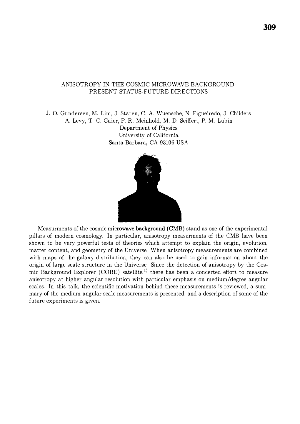 Anisotropy in the Cosmic Microwave Background