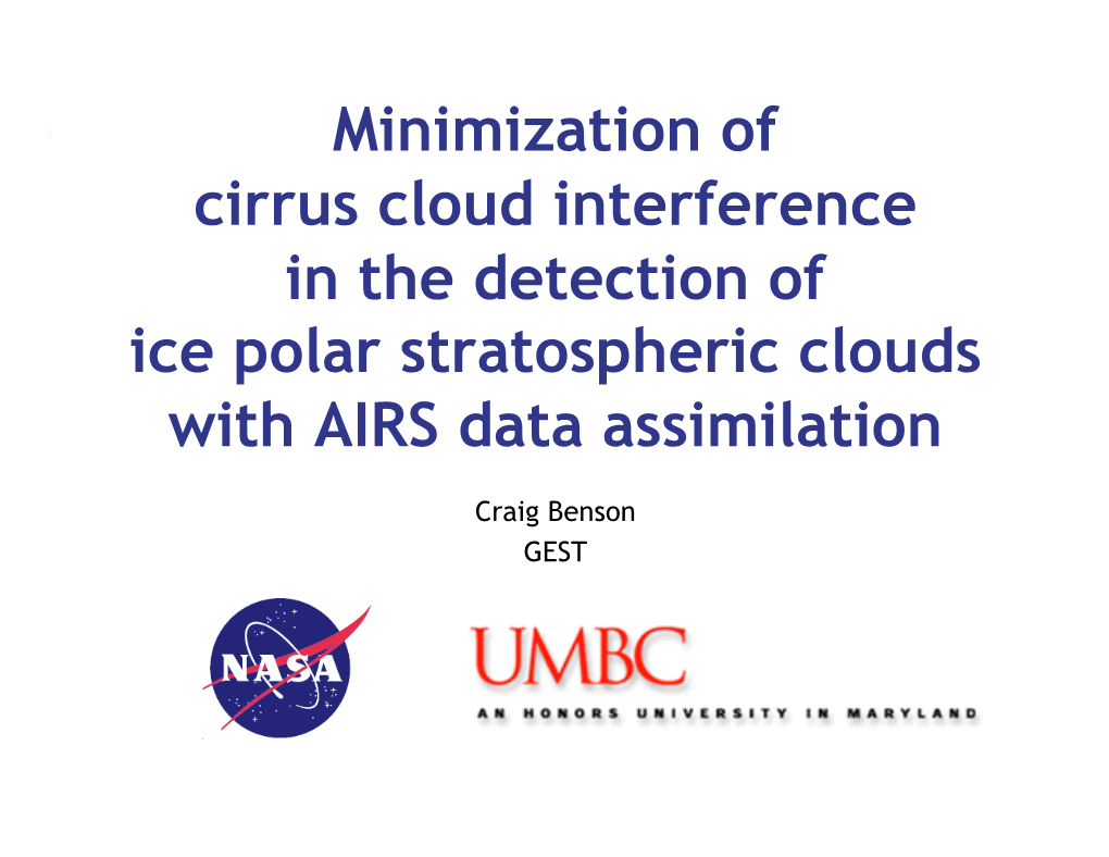 Minimization of Cirrus Cloud Interference in the Detection of Ice Polar Stratospheric Clouds with AIRS Data Assimilation