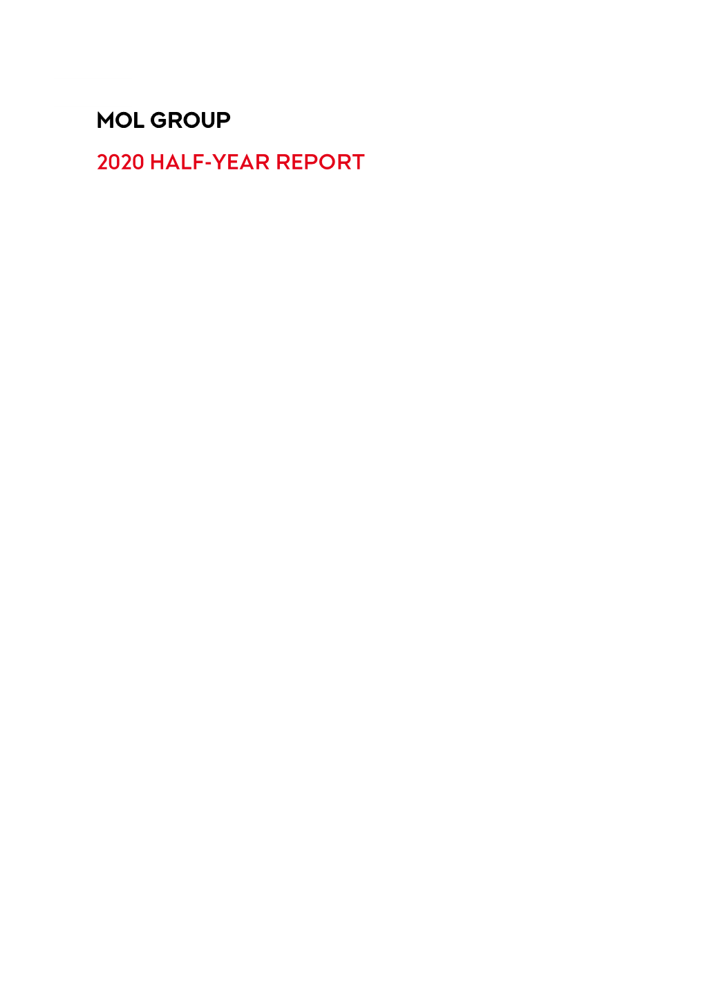 Mol Group 2020 Half-Year Report