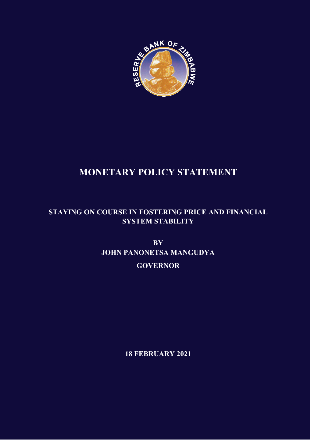 Monetary Policy Statement 18 February 2021 Final
