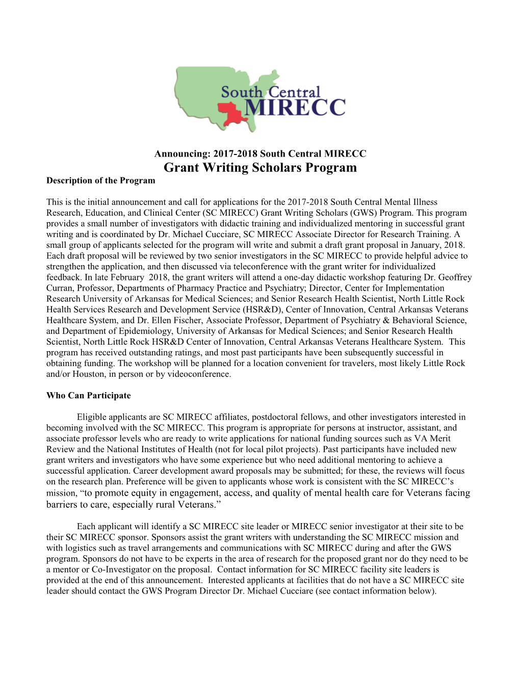 Applications Are Being Accepted for the 2003-2004 Grant Writing Scholars Program