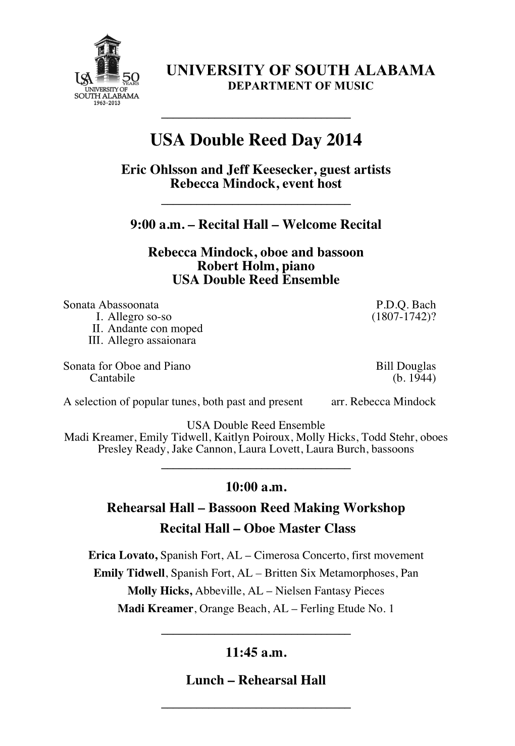 USA Double Reed Day 2014